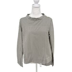 J.Crew Women’s Striped Button Shoulder Long Sleeve Cotton Top Size 6 EUC preppy